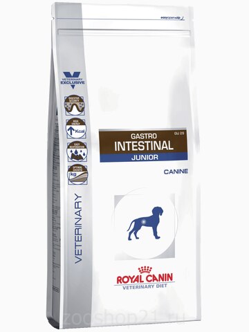Корм Royal Canin Gastro Intentinal Junior GIJ 29 для щенков до 1 года при нарушении пищеварения, 1 кг