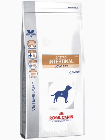 Корм Royal Canin Gastro Intestinal Low Fat LF22 для собак при лечении ЖКТ (низкокалор-ый) , 1.5 кг