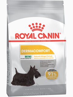 Корм Royal Canin Mini Dermacomfort для собак малых пород (до 10 кг) с чувствительной кожей, 1 кг