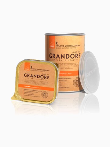 Корм GRANDORF консервы для собак с индейкой, 400 г
