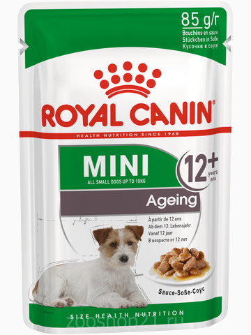 Корм Royal Canin Mini Ageing 12+ (в соусе) для собак малых пород (до 10 кг), старше 12 лет, 85 г